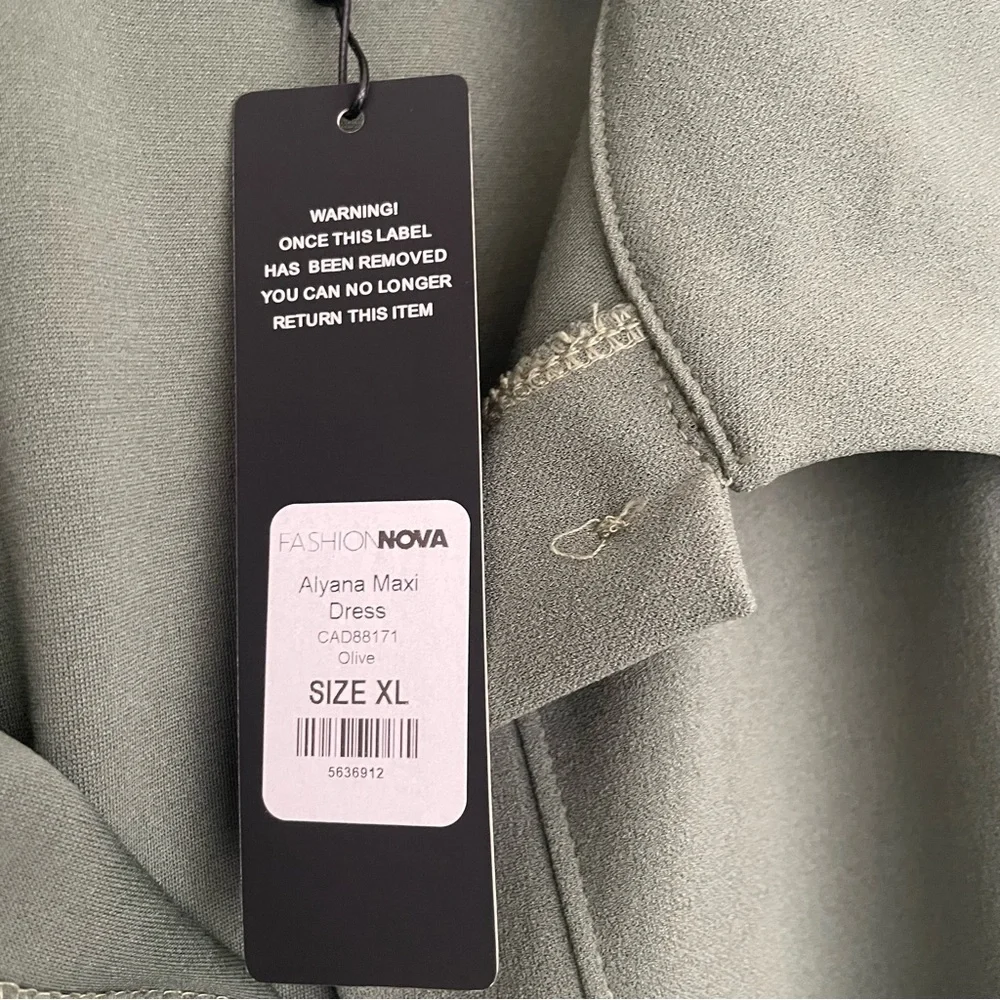 Fashion Nova Alyana Maxi Dress Green XL - Picture 6 of 7